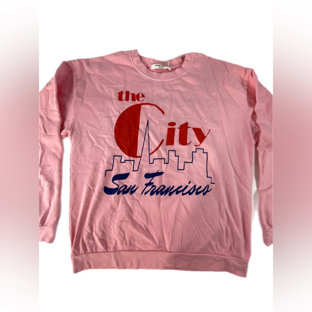 Project Social T The City Sweatshirt Pink L/XL NWT - Picture 5 of 8